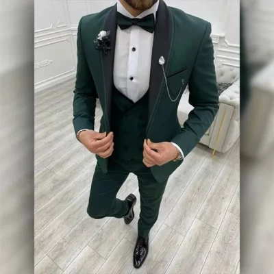 Dark Green Tuxedo Suit